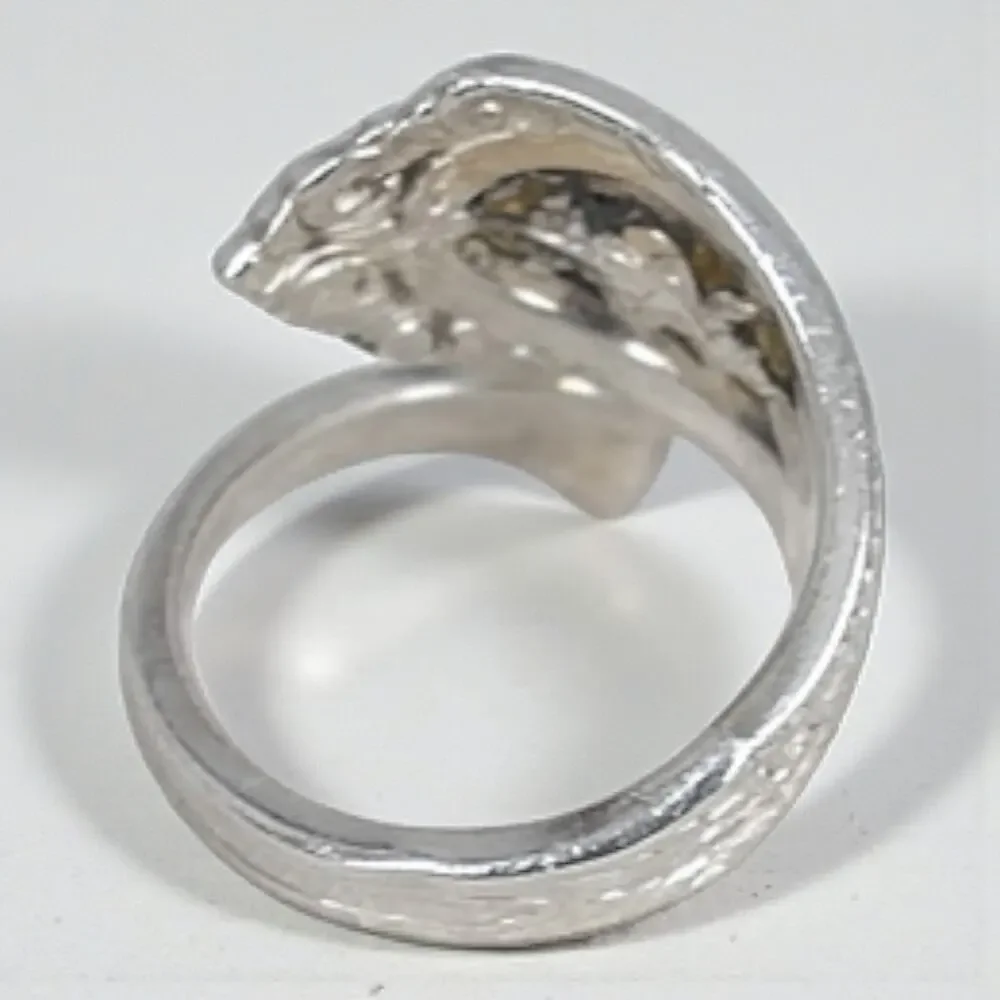 Wallace Silversmiths Sterling Silver Bypass Spoon Ring Vintage Size 5.5